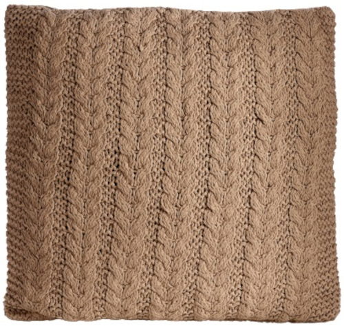 Giftdecor podsedák Braid 60 x 60 cm vlna svetlo hnedá