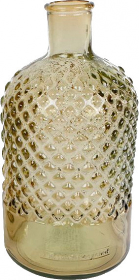 Gifts Amsterdam váza Diamond 12 x 22 cm sklo žlté