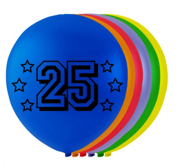 Wefiesta balóniky číslo 25 latex 80 cm 8 ks