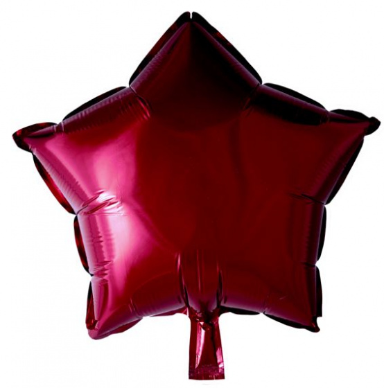 Wefiesta fóliový balónik hviezda bordová 46 cm