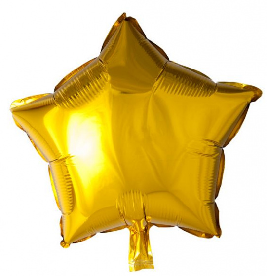Globos fóliový balón hviezda zlatý 46 cm