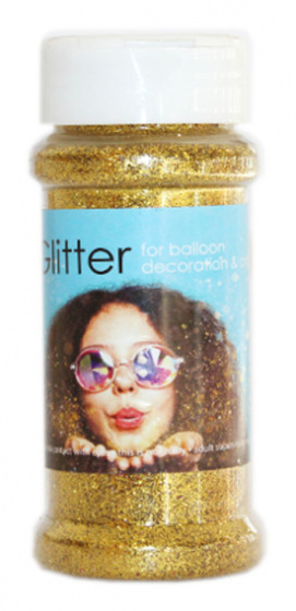 Globos glitter 100 gram kunststof goud