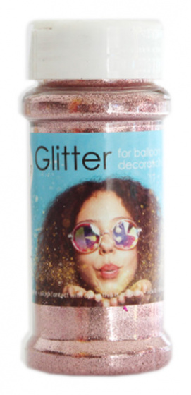 Globos glitter 100 gram kunststof roségoud