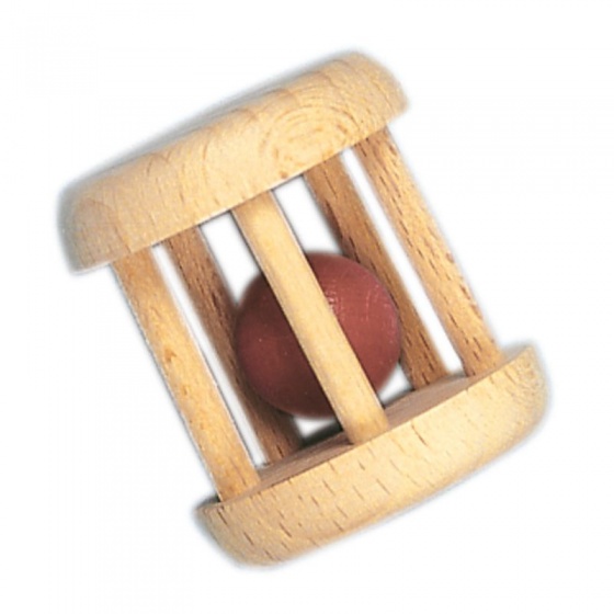 rattle natural 7 cm brown