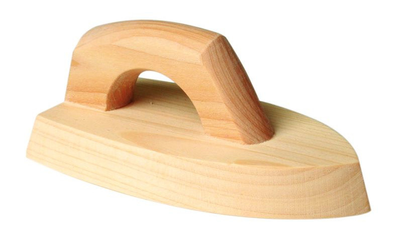 toy iron 15 x 8 cm wood natural
