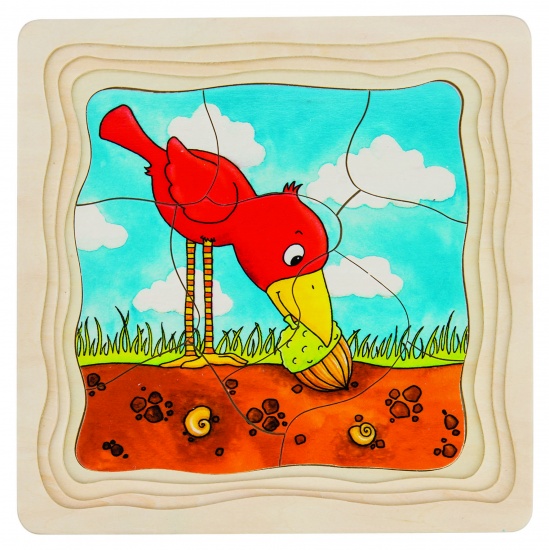 jigsaw puzzle 4 layers Boom junior wood 44 pieces