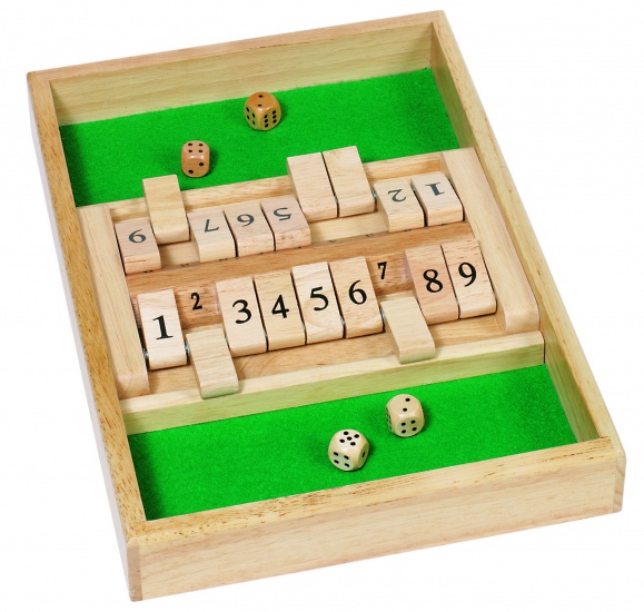 dice game Shut The Box 34 x 23,5 cm