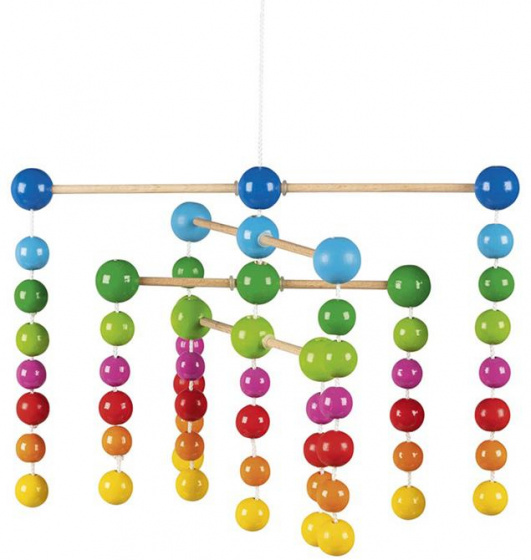 mobile rainbow 23 cm wood
