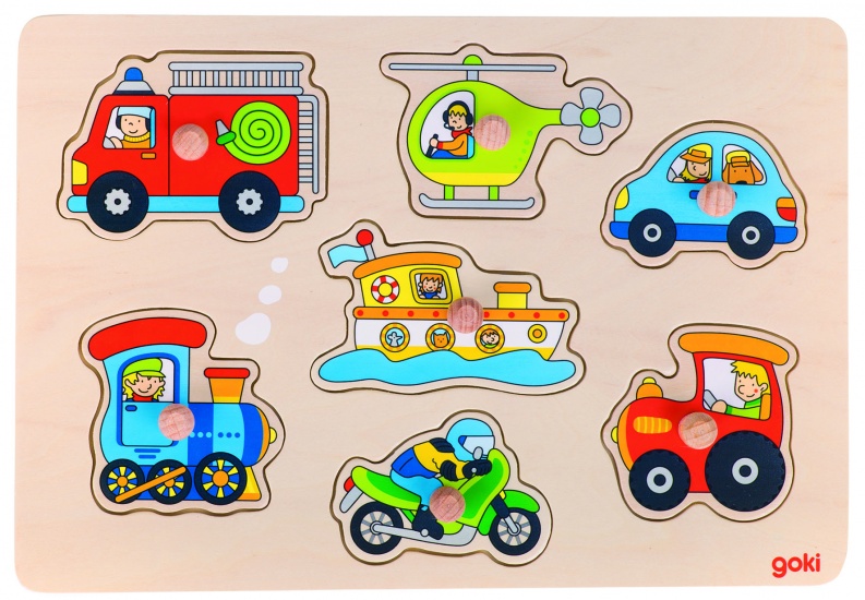 Goki Gombíky Puzzle Road Funds 30 X 21 cm 7-dielne