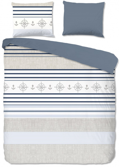 Good Morning dekbedovertrek Skylar 200 x 220 cm blauw/grijs Good Morning dekbedovertrek Skylar 200 x 220 cm blauw/grijs