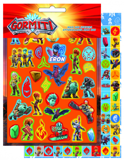 Gormiti stickers junior 23 x 14 cm vinyl 600 stuks