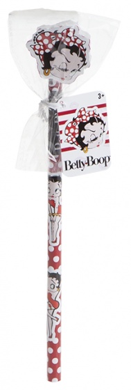 Kamparo betty boop potlood met gum witte stipjes