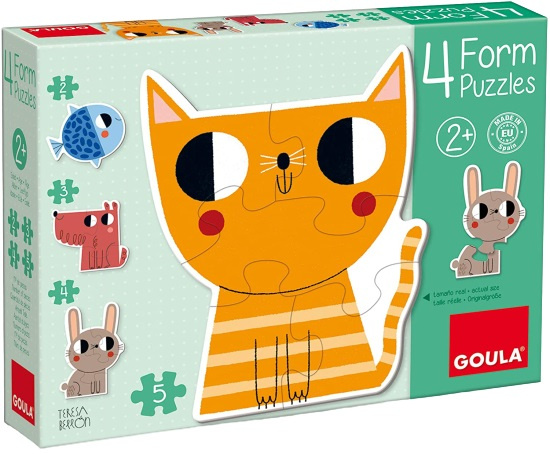 Goula vormpuzzel dieren junior karton 14 delig