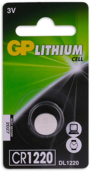 GP gombíková batéria CR1220 lítiová 3V strieborná