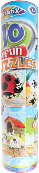 Grafix legpuzzel 10 in 1 puzzelkoker junior karton 250 stukjes