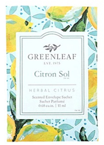 Greenleaf geurzakje Citron Sol 9 cm hout geel Greenleaf geurzakje Citron Sol 9 cm hout geel