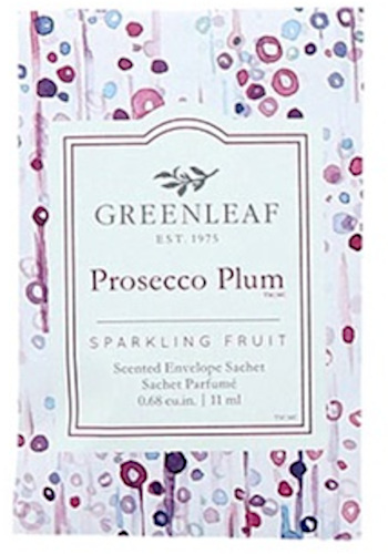 Greenleaf prosecco Plum 9 cm drevená ružová vonná taštička