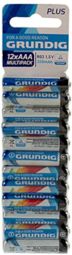 Grundig batéria Plus AAA R03 1,5V zinok 12 ks
