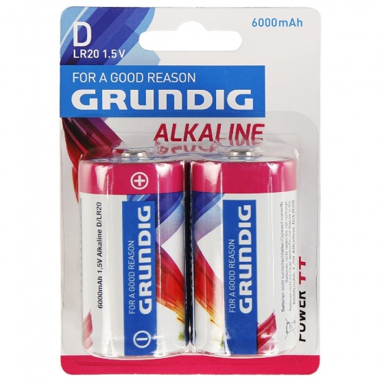 Grundig alkalické batérie D/LR20 6000 mAh 2 kusy