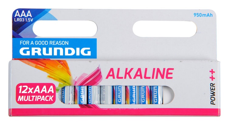 Alkalická batéria Grundig LR3 AAA 950 mAh 12 batérií