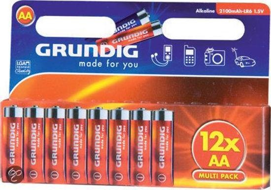 Grundig alkalické batérie LR6 AA 12 kusov