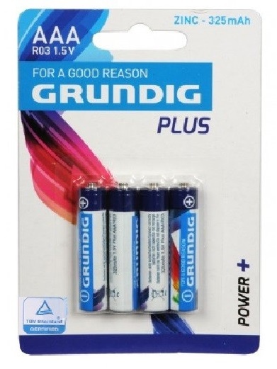 Grundig batérie zinkové R3 AAA ZN 325 mAh 4 ks