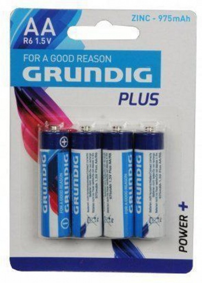 Grundig alkalické batérie R6 AA ZN 975 mAh 4 kusy