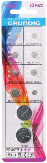 Batéria Grundig gombíkové alkalinecké/lítiové 10 kusov