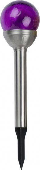 Grundig vonkajšia lampa solárne led osvetlenie 8 x 34cm nerez fialová