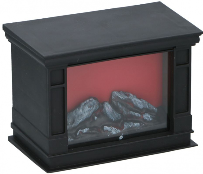 Grundig ozdobný krb LED 18x10x13 cm plast čierny