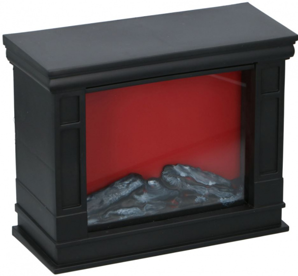 Grundig ozdobný krb LED 25x11x20 cm plast čierny