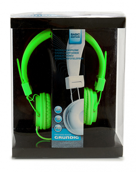 Grundig slúchadlá Basic Edition 105 dB 3,5 mm guma zelená