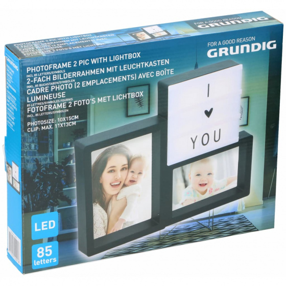 Grundig light box fotorámik led 85 písmen/symbolov 24 x 30 cm