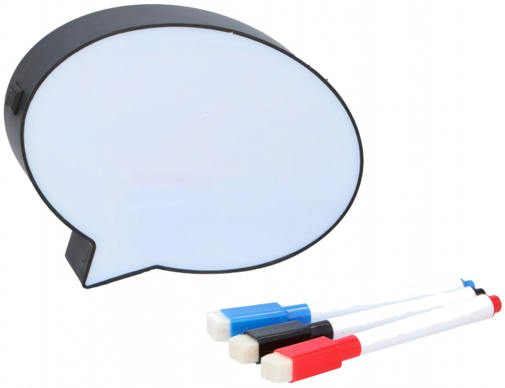 Grundig lightbox rečový balónik 15 cm čierno/biely