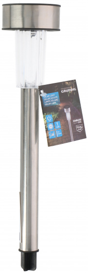 Grundig záhradná lampa solárne led osvetlenie ?5,5x36,5 nerez
