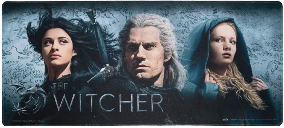 Grupo Erik podložka pod myš The Witcher 80 x 35 cm textilná modrá/čierna