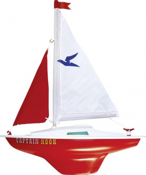 Günther modelzeilboot captain hook 24 x 31 cm wit/rood