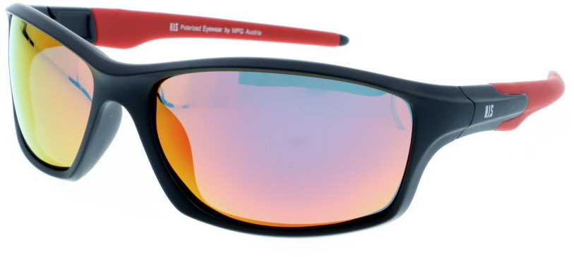 H.I.S slnečné okuliare polarizované unisex obdĺžnikové čierne/oranžové