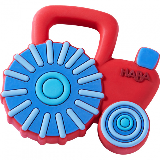 Haba bijtring tractor junior 7 x 7 cm rood/blauw Haba bijtring tractor junior 7 x 7 cm rood/blauw