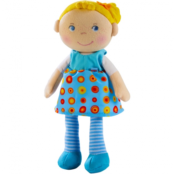 Haba knuffelpop edda blauw 25 cm