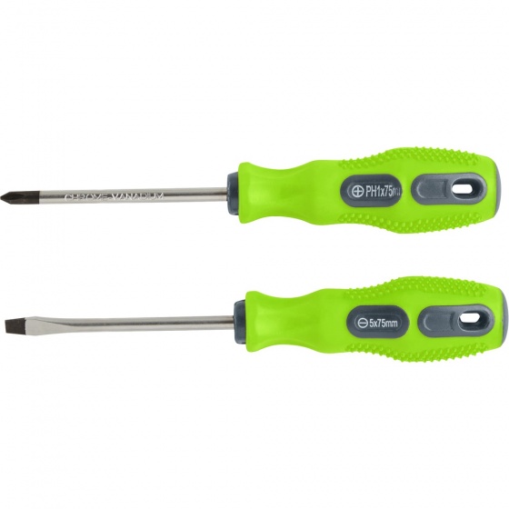 Haba terra kids schroevendraaierset 17 cm groen/zilver twee stuks