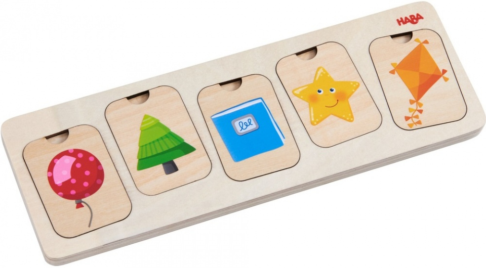 Haba vormenpuzzel kleuren & vormen junior hout 10 stukjes