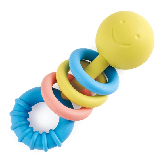rattle with teething rings 14 cm