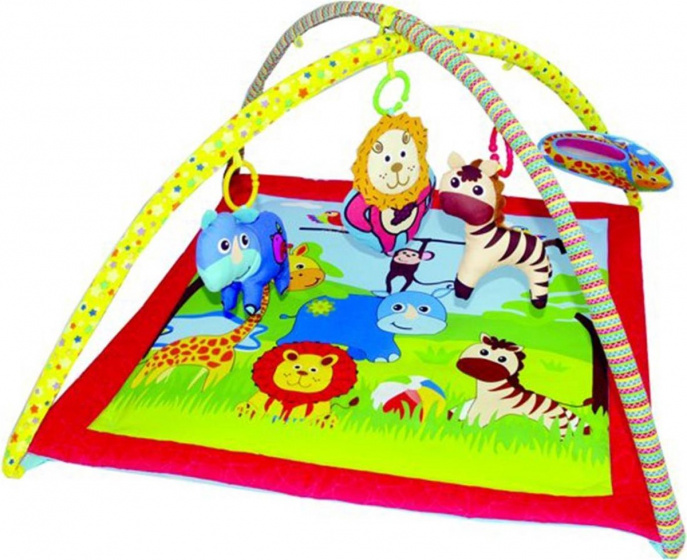 Happy Baby speelkleed Biba Happy Zoo 78 x 78 cm textiel 7 delig Happy Baby speelkleed Biba Happy Zoo 78 x 78 cm textiel 7 delig