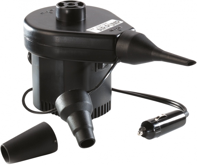 elektrická vzduchová pumpa s nástavcami 12V čierna