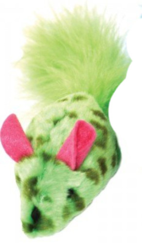 Happy Pet hračka pre mačky Festival Mouse 7 x 4 cm plyš zelený