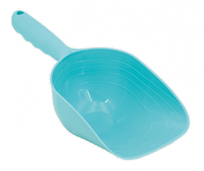 feed scoop 30 x 10 cm light blue