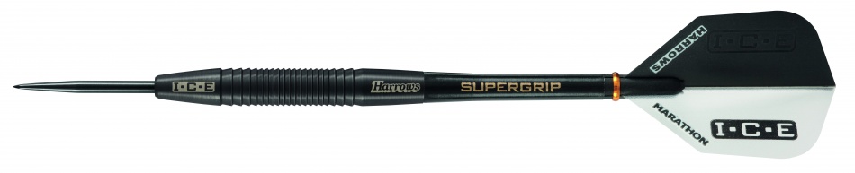 Harrows šípkové šípy oceľové Black ICEtip 90% hmotnosť 24 gramov