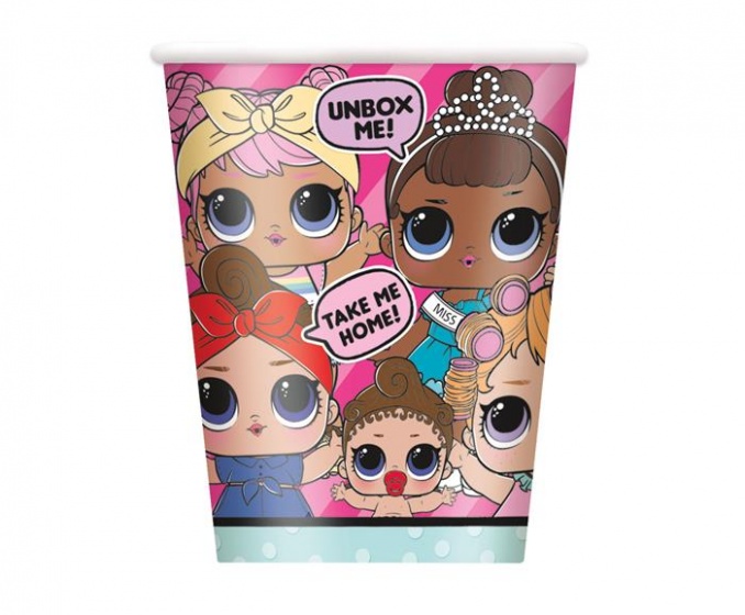 Haza Original párty poháre LOL Surprise 270 ml 8 kusov