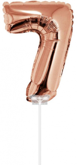 Haza Original folieballon cijfer 7 40 cm rosé goud